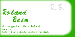 roland beim business card